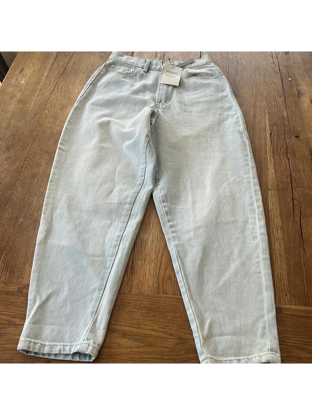ASOS High Rise Mom Jeans Light Wash Blue